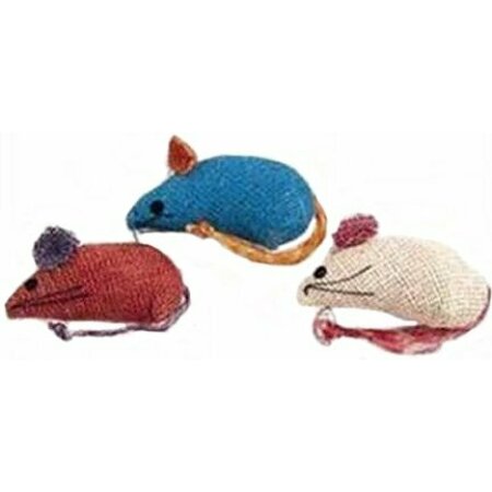 SPOT Burlap Mice W/ Catnip 2090